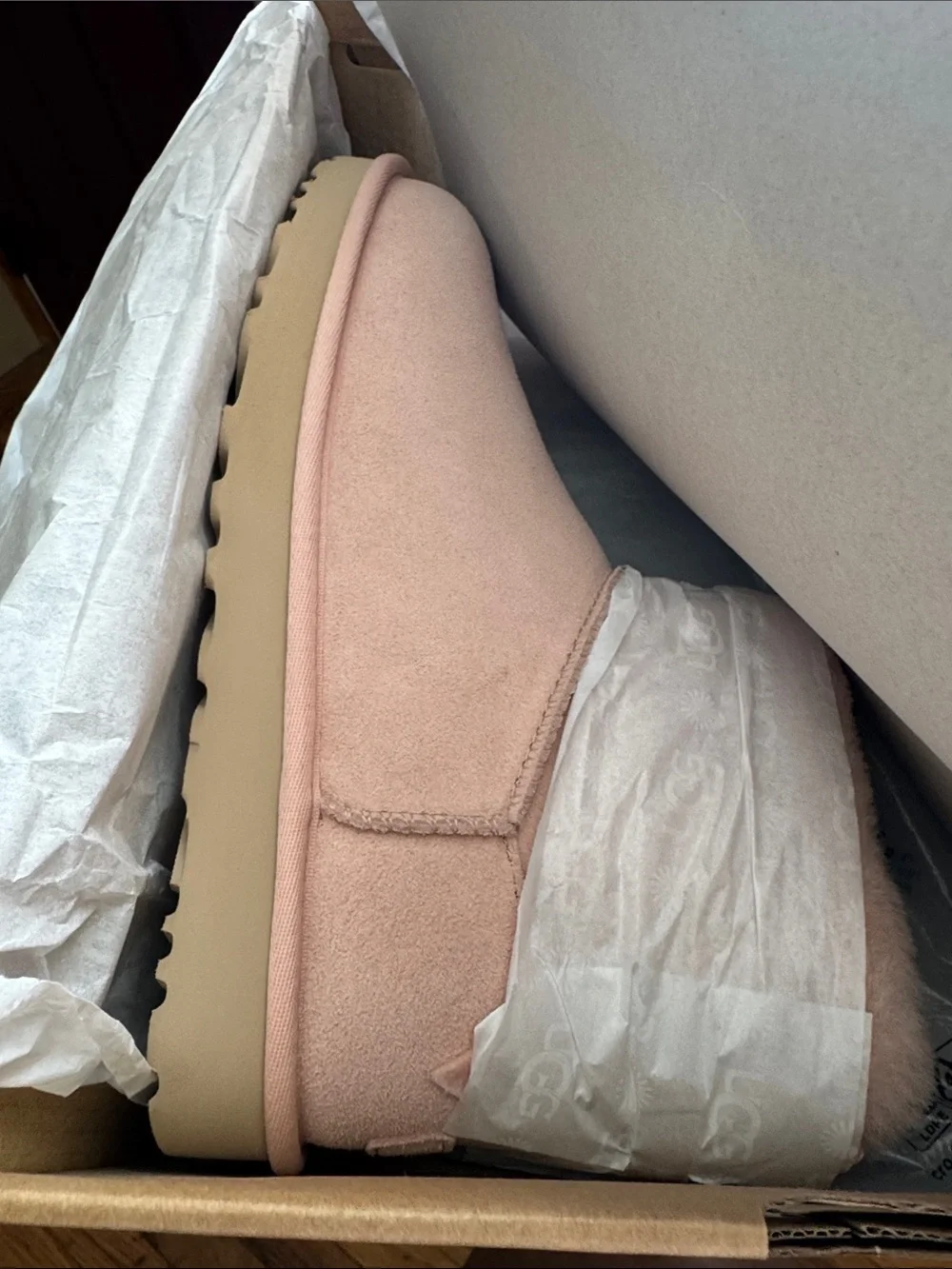 UGG Mini Bailey Mixed Bow Boots - Pink/Taupe